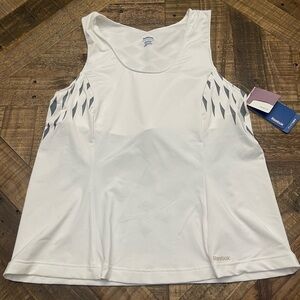 Reebok Women's White and Gray Tank Top